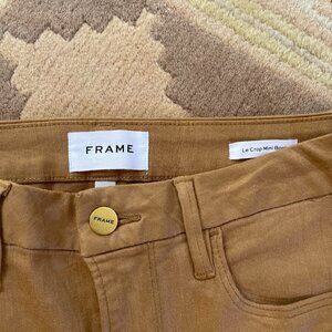 Frame Le Crop Mini Boot cognac coated jeans